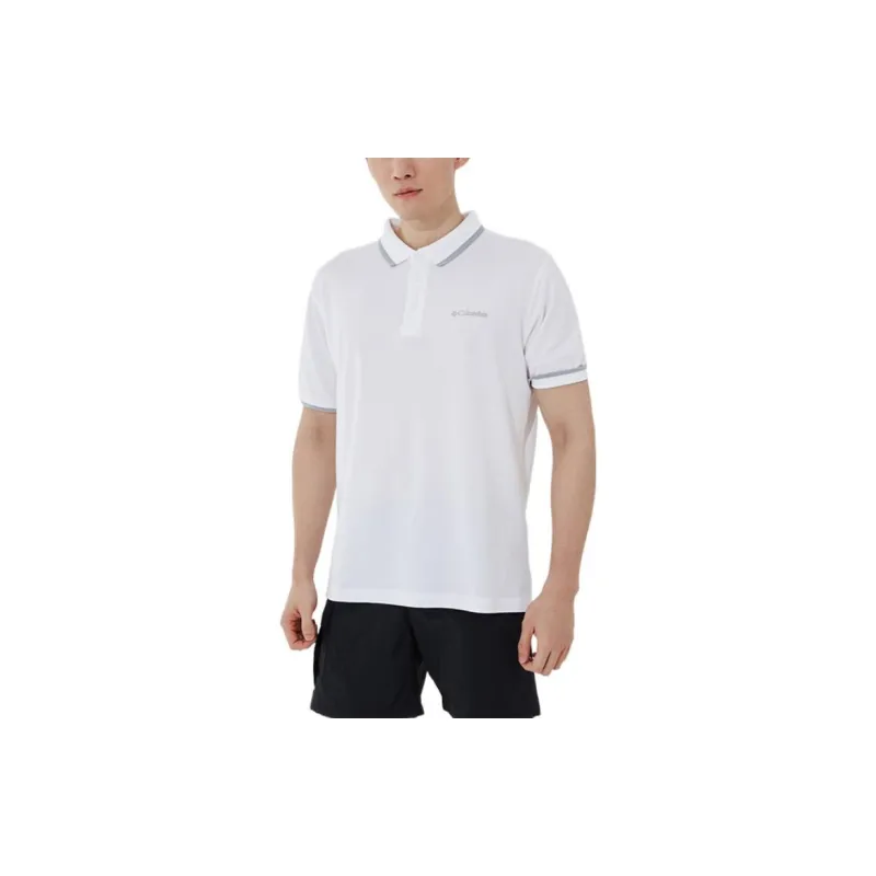 Columbia Polo Shirts Men White-2