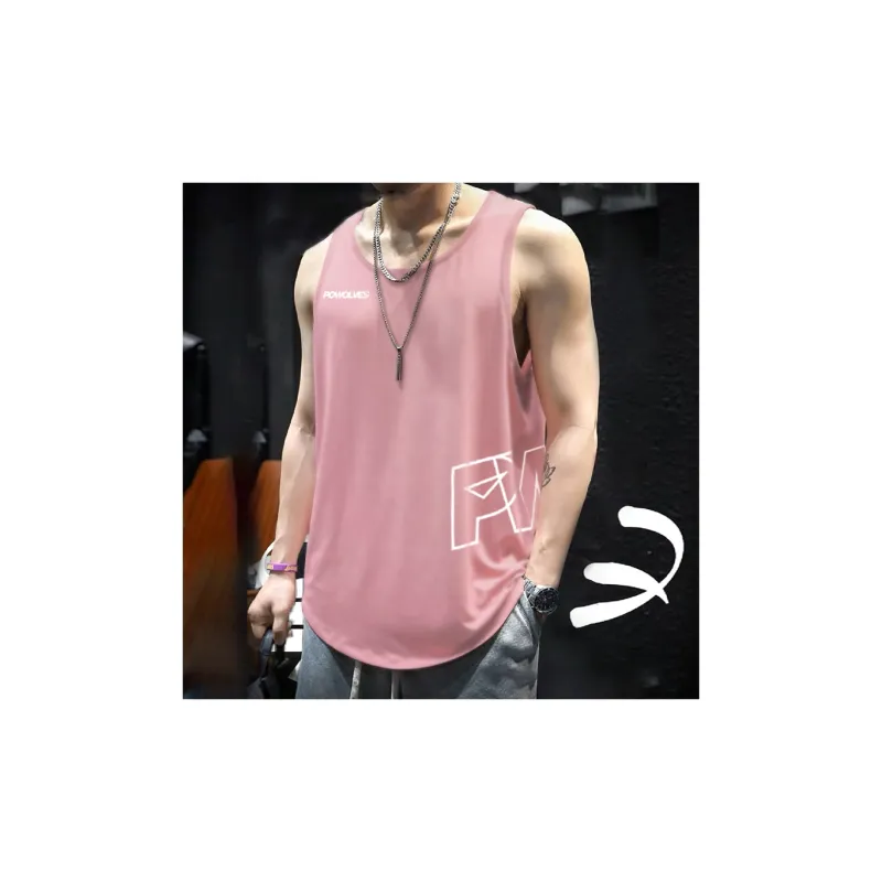 Powolves Tank Tops Unisex Pink-2