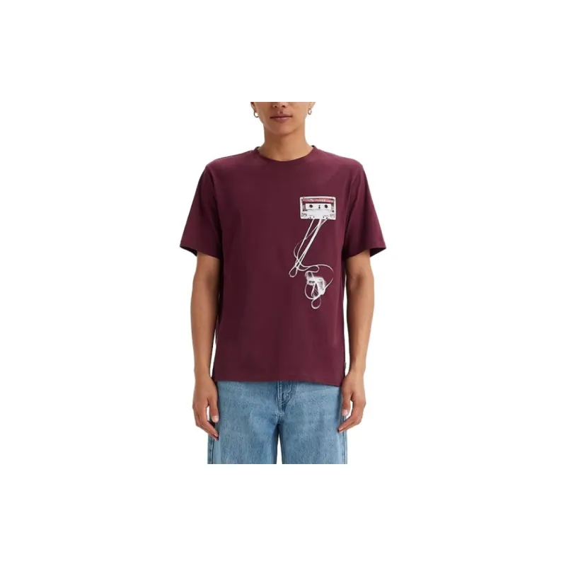 Levis T-Shirts Men Red-1