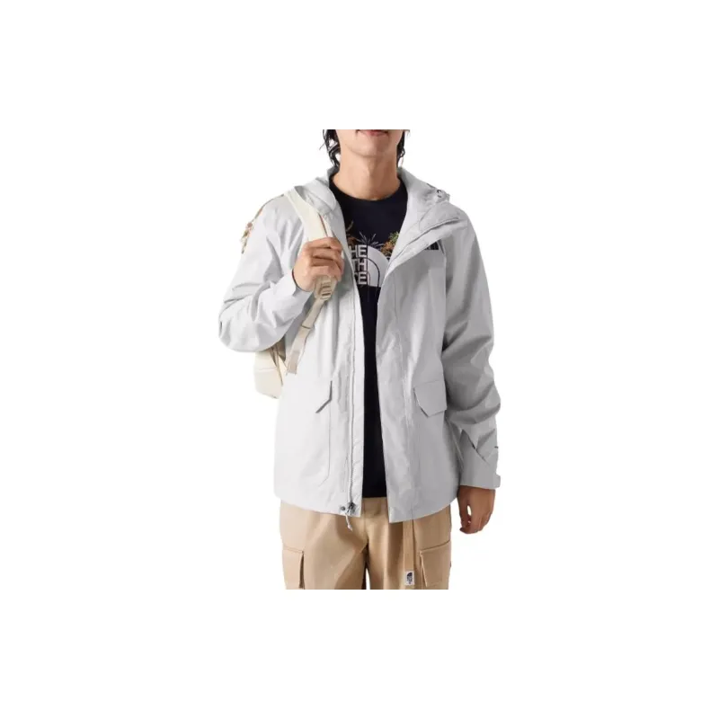 THE NORTH FACE City Outdoor Collection Hiking Water Resistant Windproof Breathable Windbreaker Jacket Men's Gray-2