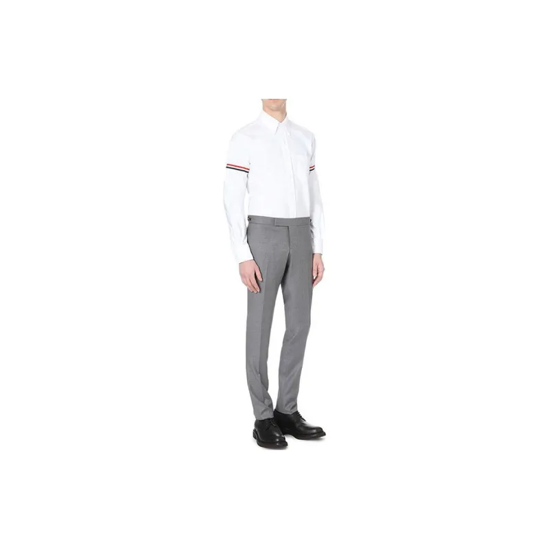 THOM BROWNE Grosgrain armband Cotton Shirt-2
