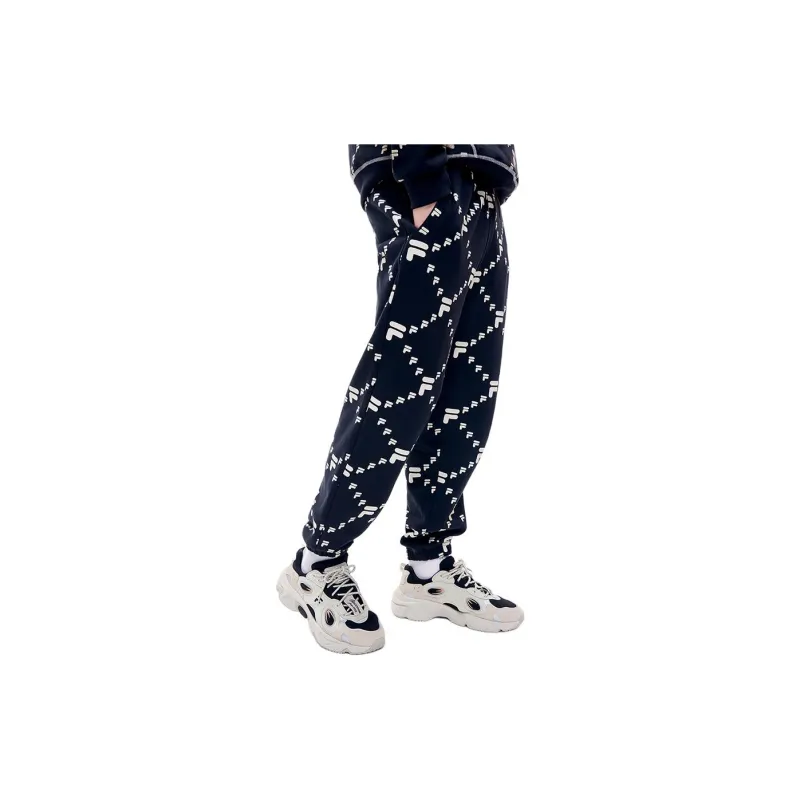 FILA FUSION TOKYO STUKIO Knitted Sports Pants Men's Pitch Black-2