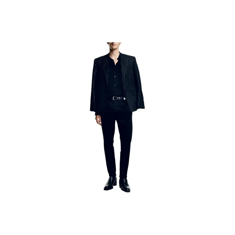 H&M Suit Trousers Men Black-1