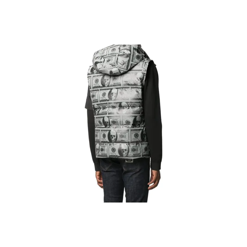 PHILIPP PLEIN SKull Dollar Feather Down Vest-2