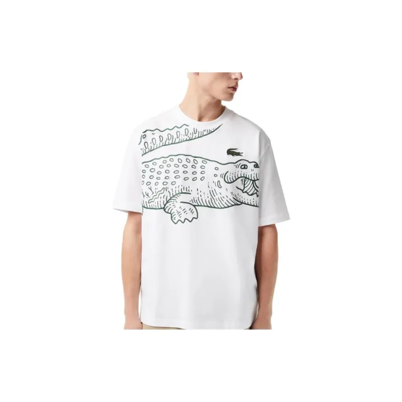 LACOSTE T Shirts Men White/001-1