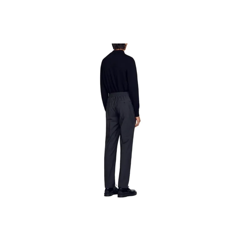 Sandro Elasticated Straight leg Trousers-2