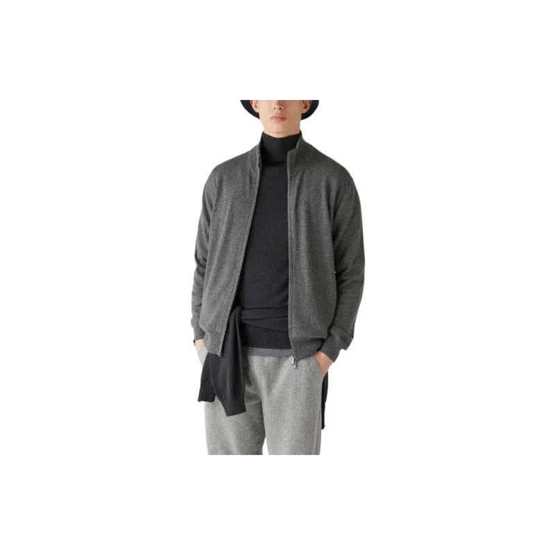 Loro Piana Classic Zip Up Bomber Jacket Jackets Coats Men's Gray-4
