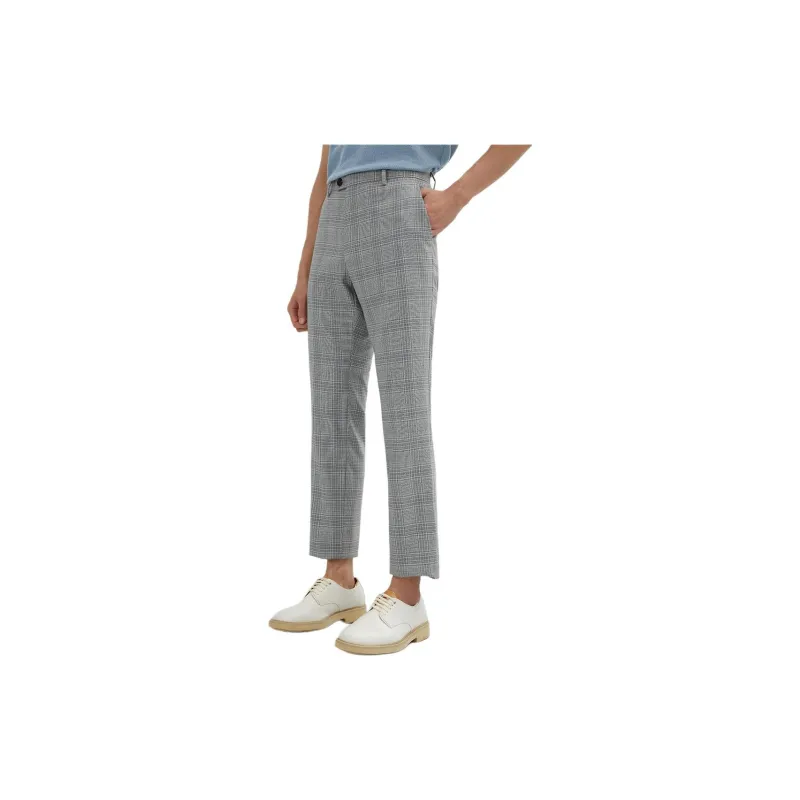 ZIOZIA Suit Trousers Men Gray-2