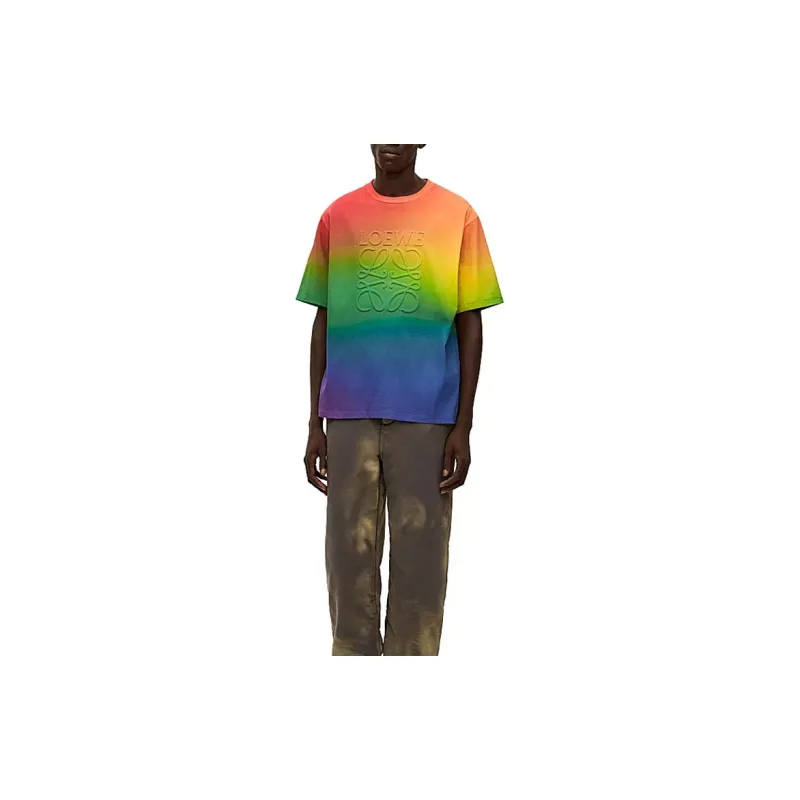 LOEWE Rainbow Anagram Cotton T Shirt-3