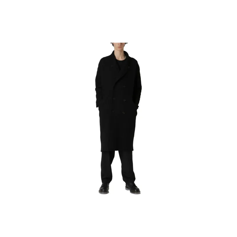 Yohji Yamamoto Chunky-knit Wool Coat-3