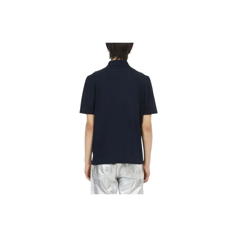 Ferragamo Short-zip Cotton Polo Shirt-3