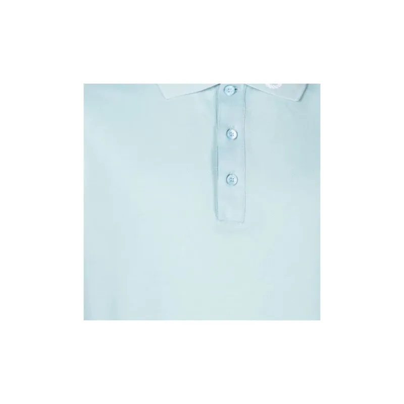 VERSACE Logo embroidered Cotton Polo Shirt-5