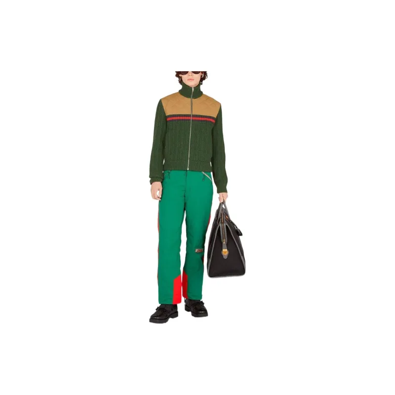GUCCI Web Stripe detailed Knit Jacket-1