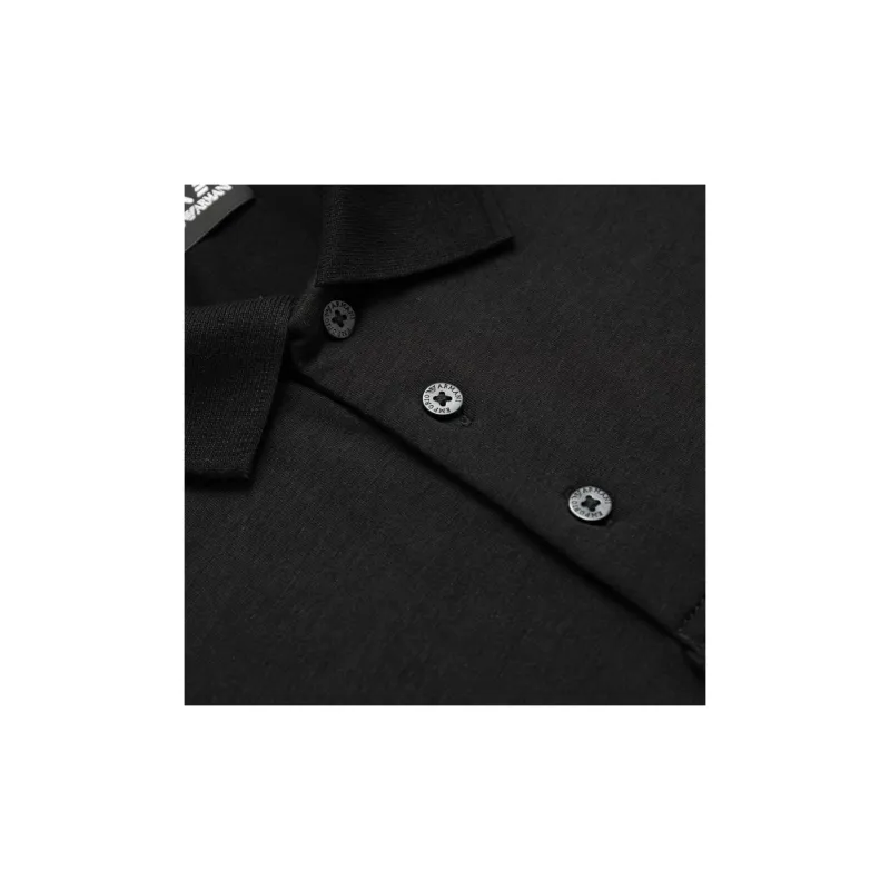 EMPORIO ARMANI EA7 SS24 Polo Shirt Men's Black-9