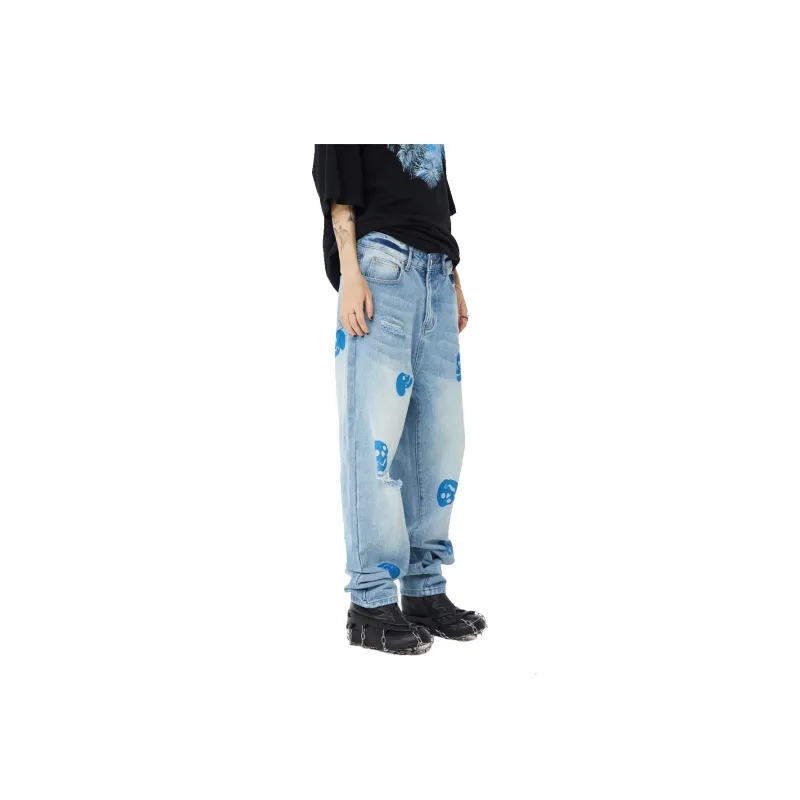 HUMNAT SS22 Straight Thin Jeans Unisex Dodger Blue-5