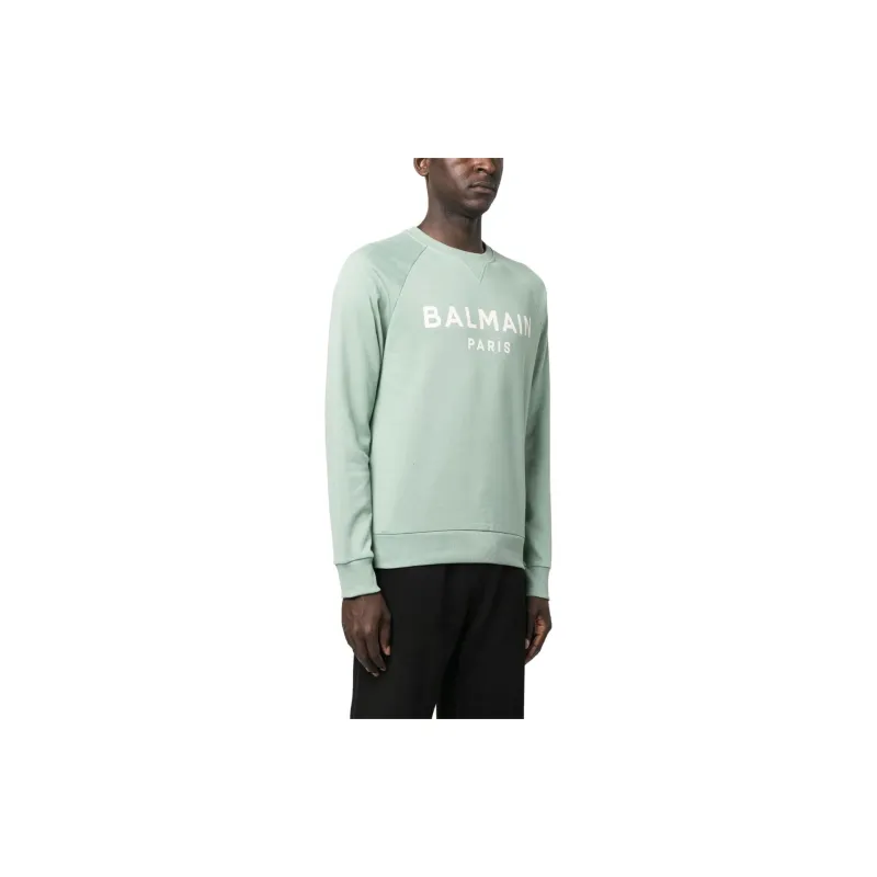 BALMAIN Sweatshirts Men Light Green-3