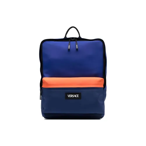 VERSACE Polyester Calfskin Backpack Kids' Blue