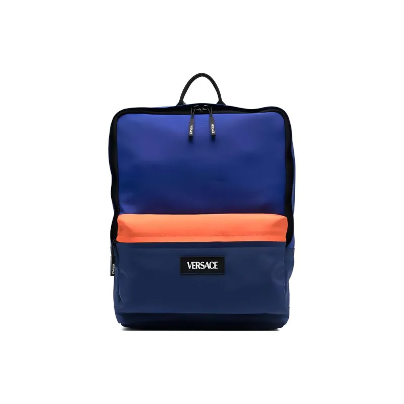 VERSACE Polyester Calfskin Backpack Kids' Blue-0