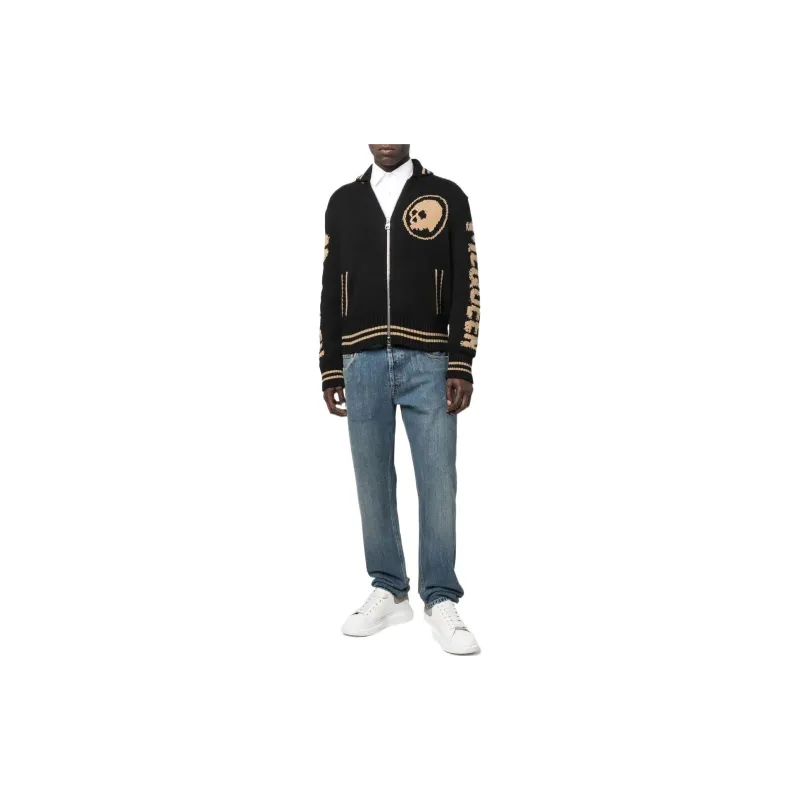 Alexander McQueen Low Rise Logo Embroidered Jeans-1