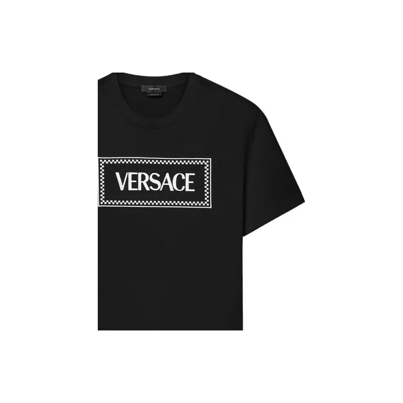 VERSACE Embroidered Logo Compact T Shirt-6