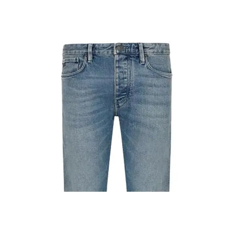 EMPORIO ARMANI J75 Logo Patch Slim Cut Jeans-3