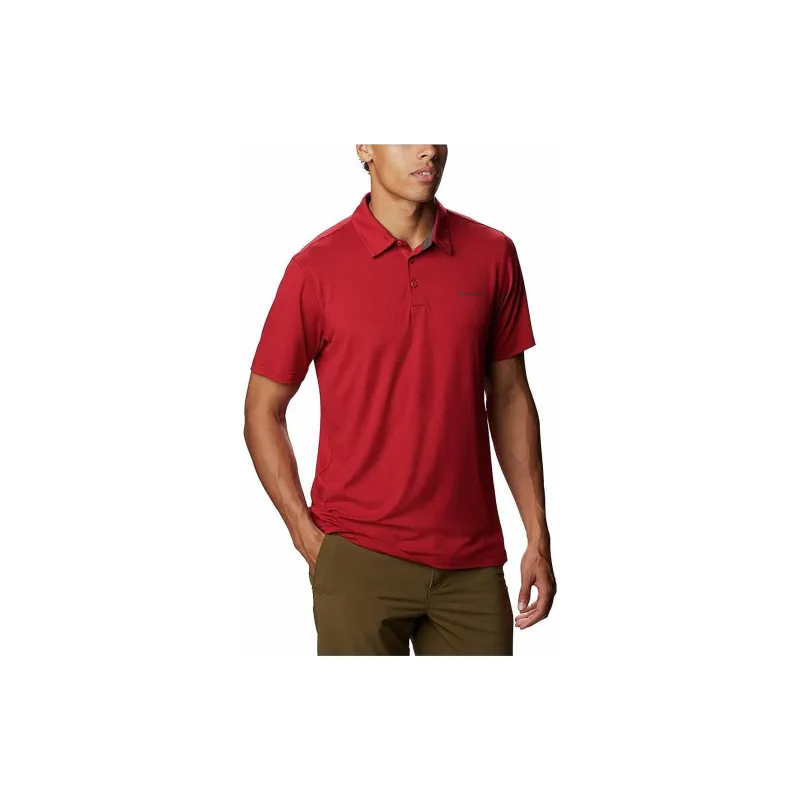 Columbia Tech Polo Shirts Men Red-2
