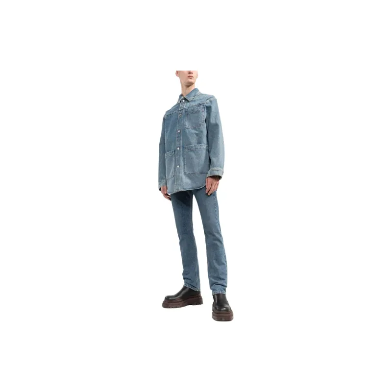 Valentino Denim Jackets Men Blue-1