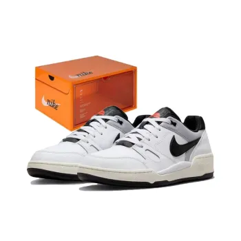 Nike Full Force Low Anti Slip Wear Resistant Low Top Skateboard Shoes Men's White Black