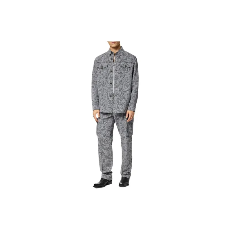 VERSACE Barocco Jacquard Long Sleeved Overshirt-1