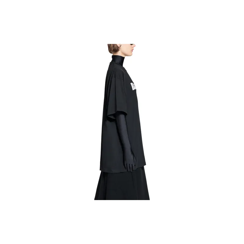 Balenciaga T Shirt Loose Fit Style Unisex Black-4