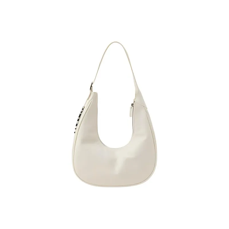 NERDY Nylon Crescent Bag Shoulder Bag Women's Black/Cream-3