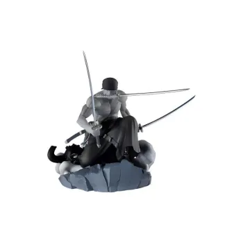 BANPRESTO Roronoa Zoro Glass Factory Diorama One Piece Painted Colors Bonus Gifts Black White