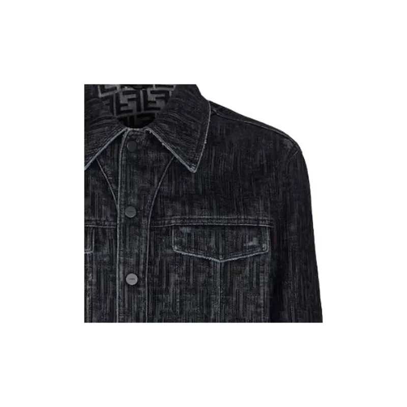 FENDI FF motif Denim Jacket-5