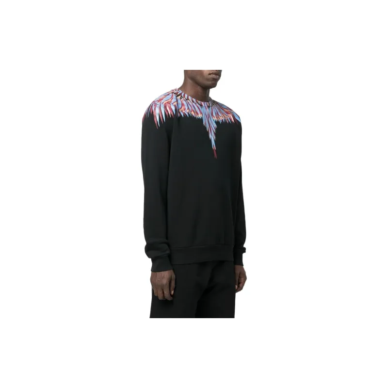 MARCELO BURLON COUNTY OF MILAN Wings-print Crew Neck Sweatshirt-3