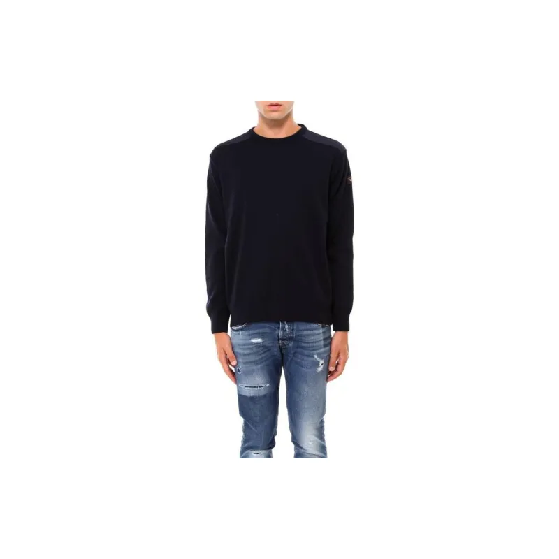 Paul & Shark Logo Patch Crewneck Knitted Jumper-1