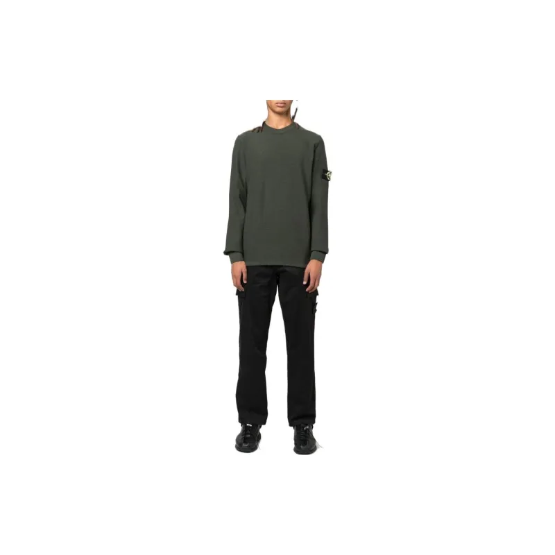 STONE ISLAND Logo patch Long sleeve Jumper-1