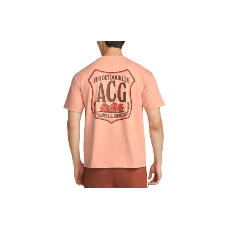 Nike ACG Drop Shoulder Sleeve T Shirt Men's Pink-3