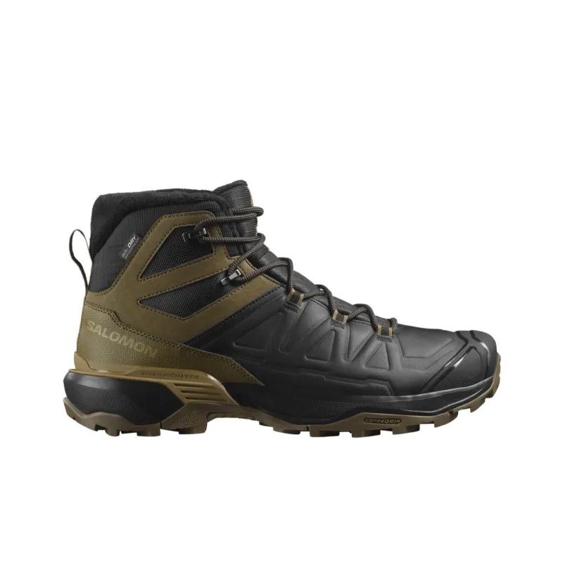 SALOMON Salomon X Ultra Anti Slip And Wear Resistant Water Resistant Mid Top Trekking Shoes Men's Black Green-1