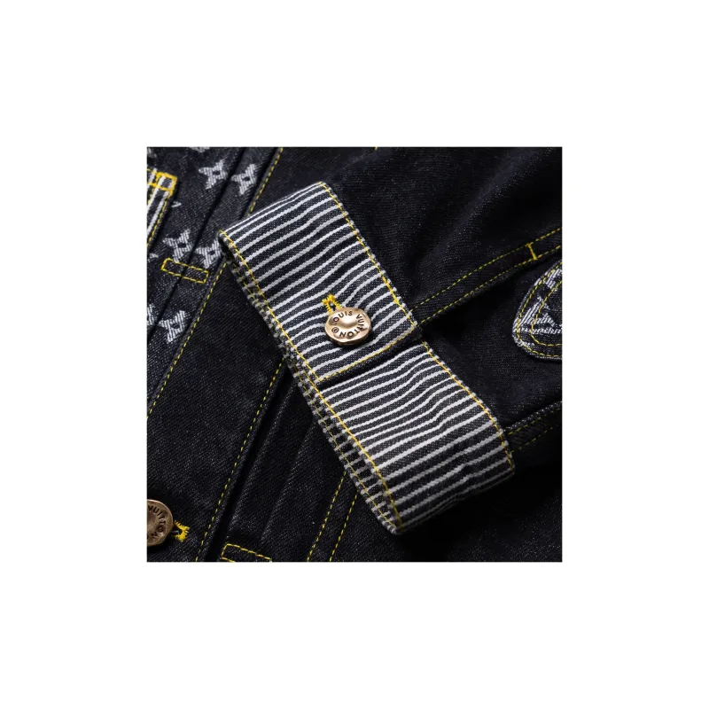 LOUIS VUITTON X Nigo Monogram Crazy Denim Workwear Jacket-9