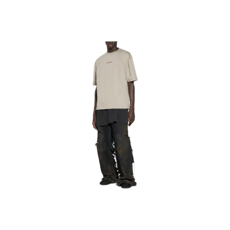 Balenciaga SS23 T Shirt Loose Fit Men's Ecru-3
