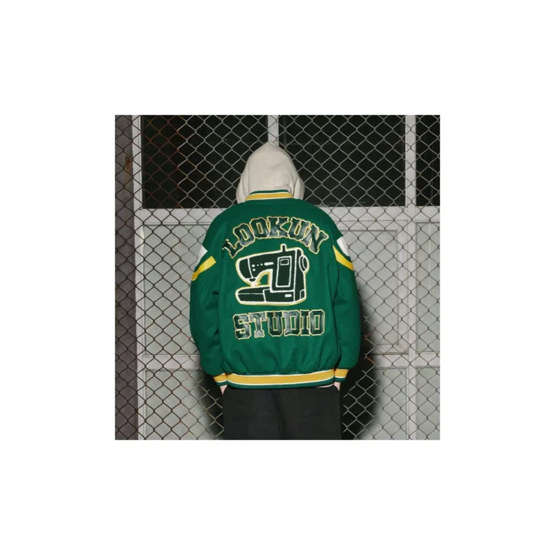 LOOKUN Jackets Unisex Green-3