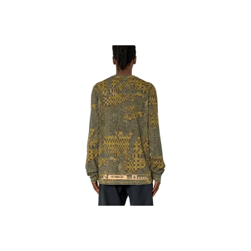 DIESEL T-Shirts Men Olive Green-2