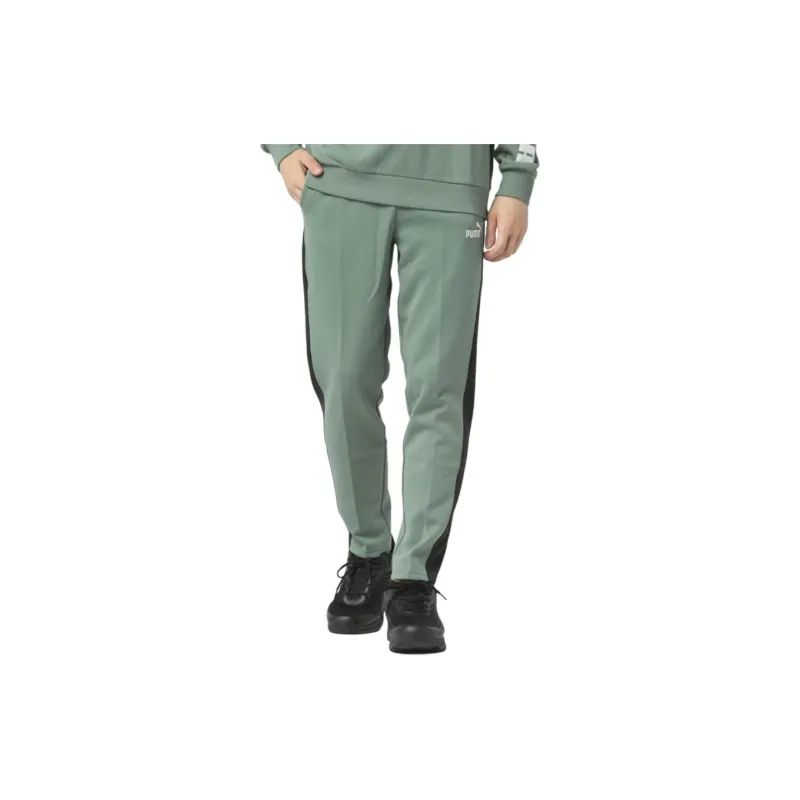 PUMA Knitted Sports Pants Men's Green-3