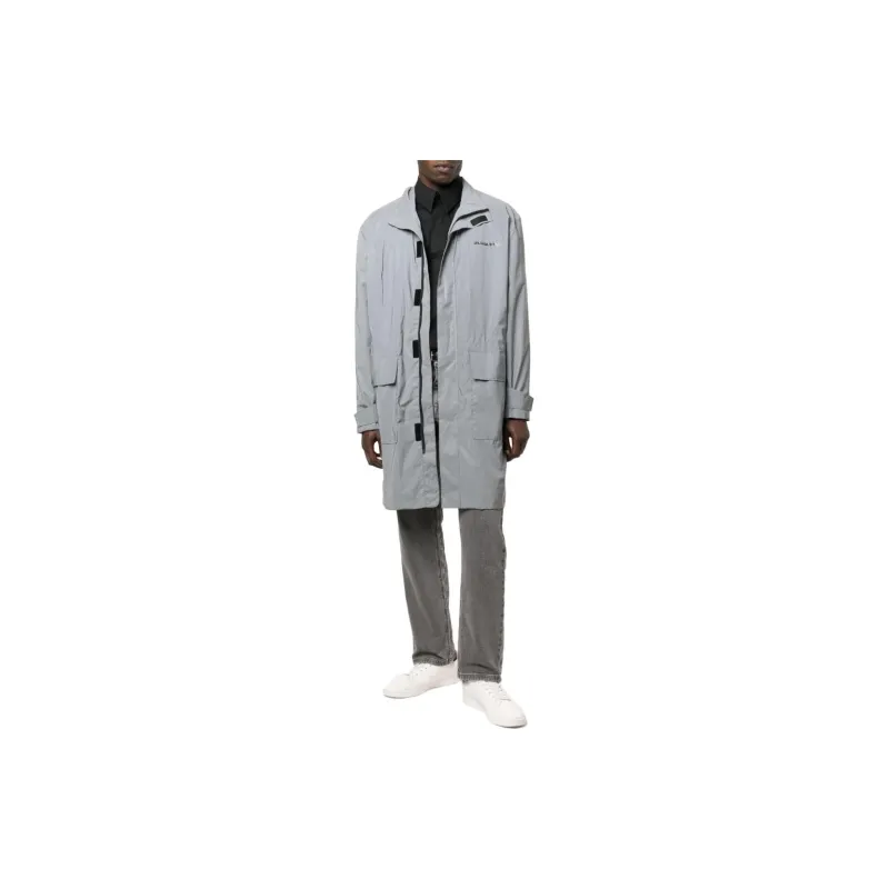 KARL LAGERFELD Coats Unisex Gray-1