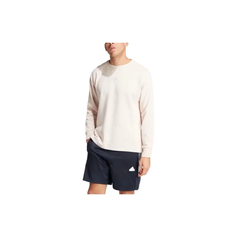 Adidas All Szn French Terry 3 Stripes Garment Wash Crew Sweatshirt-1