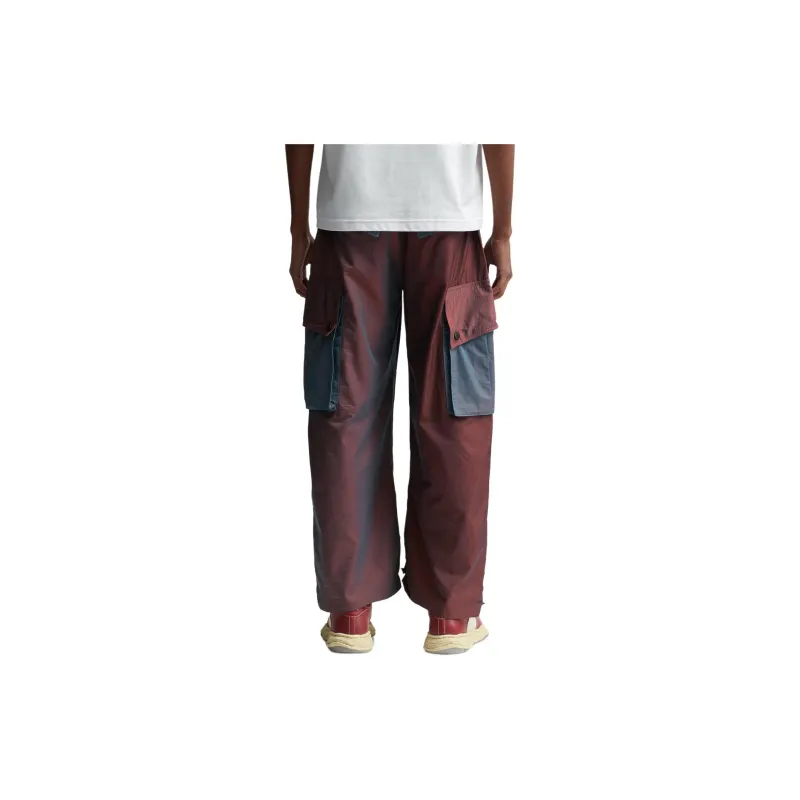 FRIED RICE Casual Pants Unisex Dark Red-3