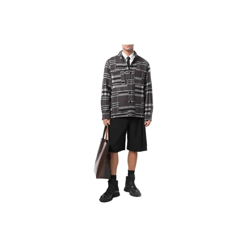 Burberry Shirts Men Gray-2