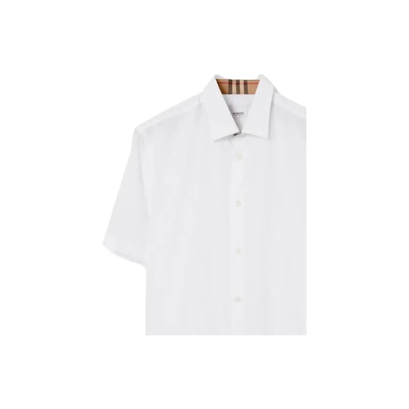 Burberry Logo embroidered Cotton Shirt-1