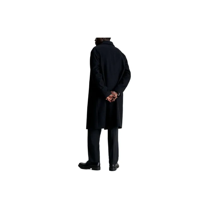 CK/Calvin Klein Erkek Recycled Wool Kasmir Kaban Coats Men's Black-2