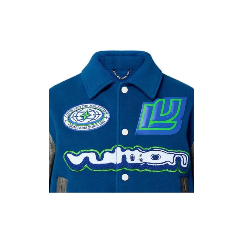 Lv Embroidered Varsity Blouson-2